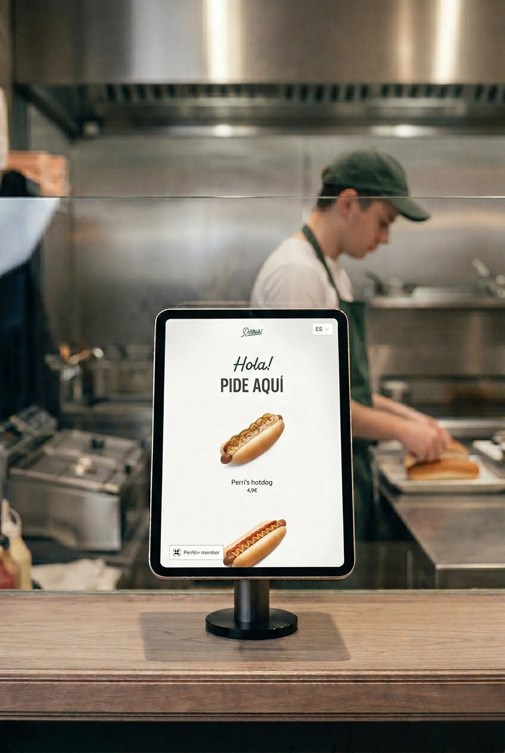 Totem self-service sul bancone di un fast food